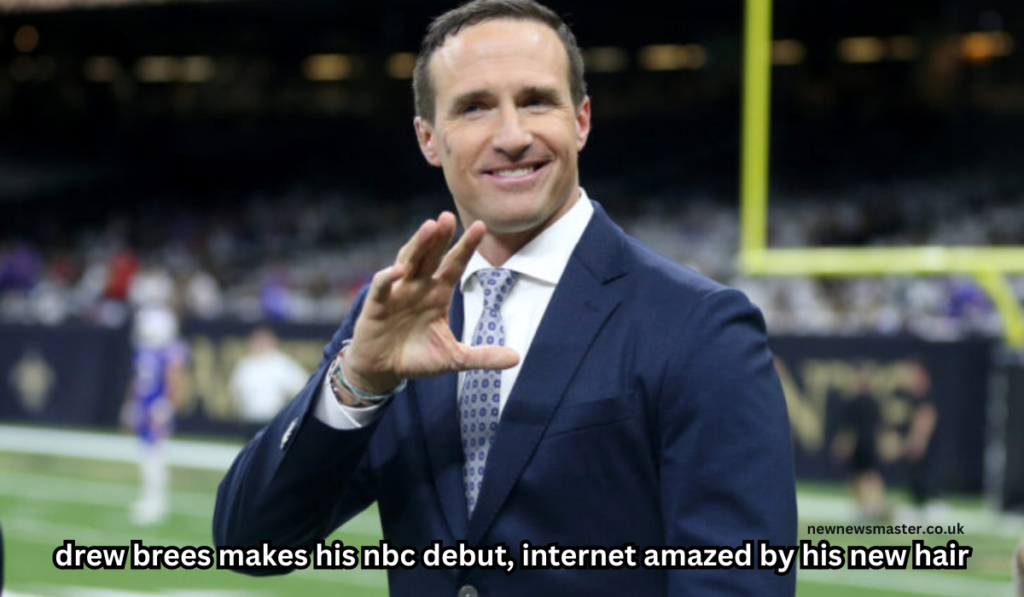 drew brees makes his nbc debut, internet amazed by his new hair